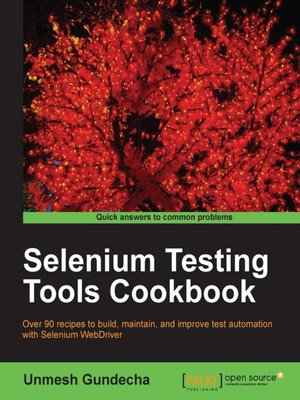 cover image of Selenium Testing Tools Cookbook